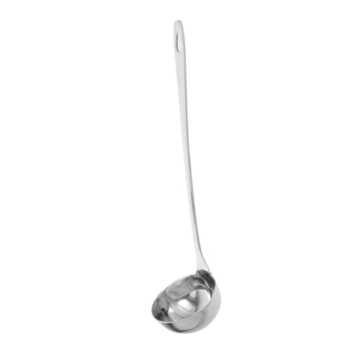 BESTYASH Doppelmundlöffel Schöpflöffel mit Ausgießer Schöpfkelle mit Ausgießer Suppenkögelstahl Servierlöffel Suppenschaufel mit Ausguss Suppenkelle 201 Edelstahl Silver von BESTYASH