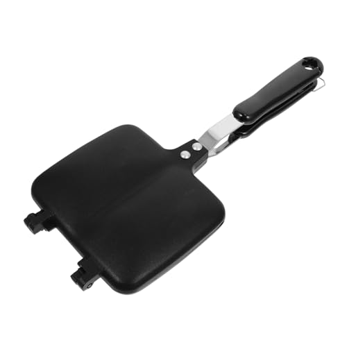 BESTYASH Doppelseitige Sandwich Pfanne aus Aluminium Antihaftbeschichtet Toast Maker mit Gleichmäßiger Wärmeverteilung für Gasherd und Outdoor Küche Leicht zu Reinigen Schwarzes Design BESTYASH Doppelseitige Sandwich Pfanne aus Aluminium Antihaftbeschichtet Toast Maker mit Gleichmäßiger Wärmeverteilung für Gasherd und Outdoor Küche Leicht zu Reinigen Schwarzes Design von BESTYASH
