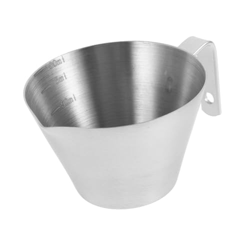 BESTYASH Edelstahl Milchschaumkännchen mit Messskala Kompakter Milchaufschäumer und Espressomessbecher für Latte Vielseitig für Kaffee und Saucen Präzise Dosierung für Zuhause und von BESTYASH