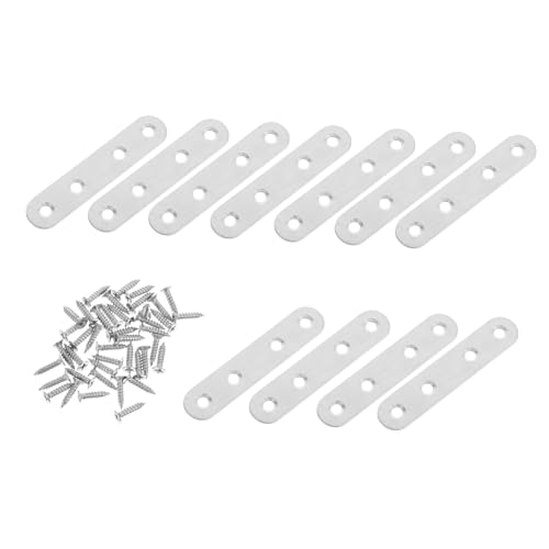 BESTYASH Edelstahl Möbel Eckwinkel Flach Gerade Winkelverbinder Robust Verstärkend für Möbel Fenster Kisten Befestigungsschrauben Geeignet von BESTYASH