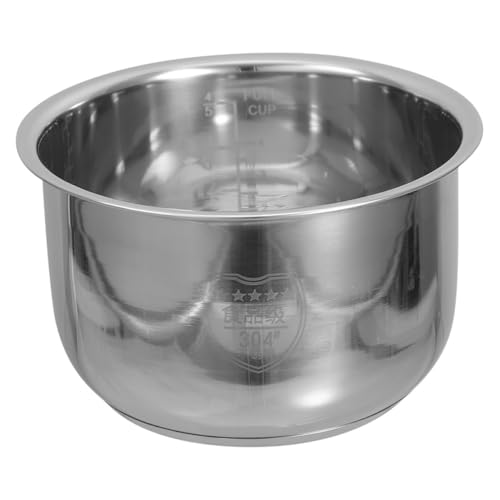 BESTYASH Edelstahl Reiskocher Innentopf Ersatz Elektrischer Kochtopf Einsatz mit Messskala Verschleißfest Gute Wärmeleitung Praktischer Küchenbehälter für Reis und Suppe BESTYASH Edelstahl Reiskocher Innentopf Ersatz Elektrischer Kochtopf Einsatz mit Messskala Verschleißfest Gute Wärmeleitung Praktischer Küchenbehälter für Reis und Suppe von BESTYASH