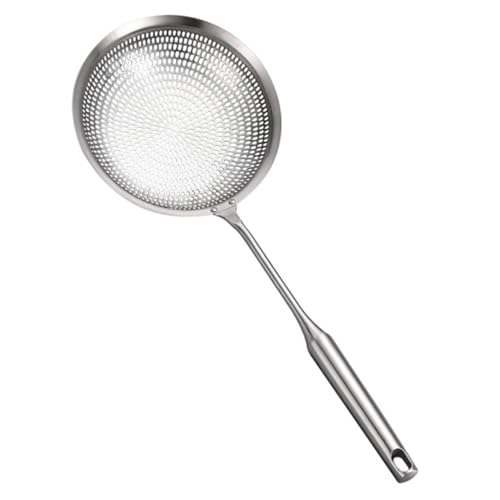 BESTYASH Edelstahl Sieblöffel mit Hitzebeständigem Griff Feinmaschiges Abseihsieb für Nudeln Gemüse Ölfiltern Spülmaschinengeeignet Langlebiges Küchensieb für Tägliches Kochen von BESTYASH