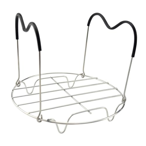 BESTYASH Edelstahl Steamer Rack mit Silikon Griff Mehrzweck Dämpfeinsatz für Schnellkochtöpfe und Töpfe Langlebiges Küchen Dampfgareinsatz mit Glatter Oberfläche Leicht zu Reinigen Robust BESTYASH Edelstahl Steamer Rack mit Silikon Griff Mehrzweck Dämpfeinsatz für Schnellkochtöpfe und Töpfe Langlebiges Küchen Dampfgareinsatz mit Glatter Oberfläche Leicht zu Reinigen Robust von BESTYASH