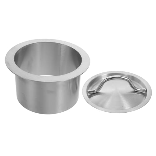 BESTYASH Eingelassener Runder Edelstahl Abfallklappe mit Griff Versenkter Einbau-mülleimerdeckel für Arbeitsplatten Platzsparender Müllschacht für Küchen Cafés und Gastronomiebereiche BESTYASH Eingelassener Runder Edelstahl Abfallklappe mit Griff Versenkter Einbau-mülleimerdeckel für Arbeitsplatten Platzsparender Müllschacht für Küchen Cafés und Gastronomiebereiche von BESTYASH