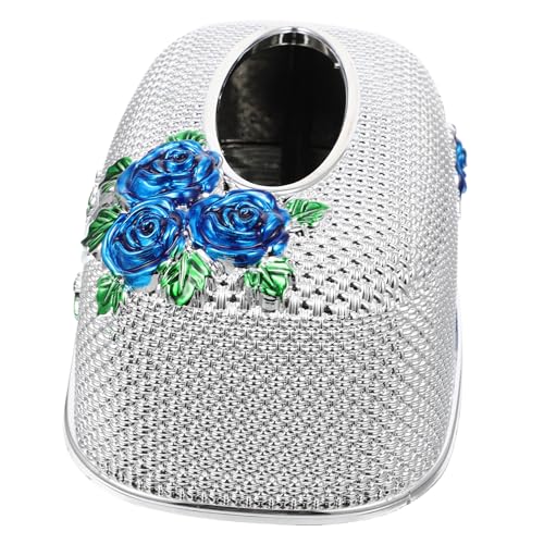 BESTYASH Elegante Taschentuchbox aus Hochwertigem Acryl mit Barock Rosenmuster Große Kapazität Stabiler Haushaltspapierhalter Stilvolle Aufbewahrungsbox für Wohnzimmer Büro und von BESTYASH