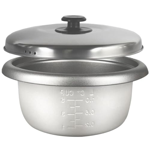 BESTYASH Elektrischer Reiskocher Innentopf mit Deckel Antihaftbeschichteter Ersatz topf für Haushaltsgeräte Multifunktionaler Kochbehälter für Reis Suppe und Kuchen Kompatibel mit Modellen von BESTYASH