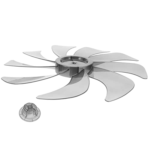 BESTYASH Ersatz Lüfterflügel für Standventilator Transparent Schwarz Langlebig Installieren Reinigen für Optimale Luftzirkulation im Innenbereich von BESTYASH