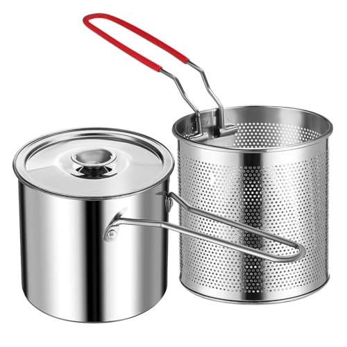 BESTYASH Fritteusentopf Edelstahl Fettbehälter Für Die Küche Mini Hot Pot Edelstahl Wok Mini Fritteuse Aus Japanischer Fritteusentopf BESTYASH Fritteusentopf Edelstahl Fettbehälter Für Die Küche Mini Hot Pot Edelstahl Wok Mini Fritteuse Aus Japanischer Fritteusentopf von BESTYASH