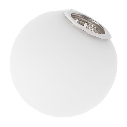 BESTYASH Frostiger Glas Lampenschirm Kugel Weiß Rund Ersatzschirm Für Deckenleuchte Schraubfassung Weiches Diffuses Licht Für Gemütliche Beleuchtung Wohnzimmer Schlafzimmer von BESTYASH