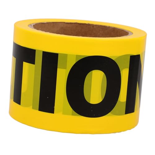 BESTYASH Gelb schwarzes Warnband Breit Lang Pe material Reißfest Wetterbeständig nicht Selbstklebend für Sicherheitsabsperrung und Gefahrenbereiche für Baustellen und Veranstaltungen von BESTYASH