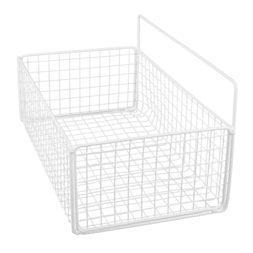 BESTYASH Gitter Wandregal Weiß Küchen Organizer mit Selbstklebendem Haken Multifunktional Hängend für Bad und Küche Rostfreies Aufbewahrungssystem von BESTYASH
