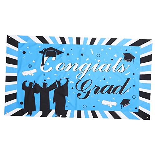 BESTYASH Graduationspartei Vorhang Abschlusshintergrund Grad Klasse von 2022 Kulissen Flaggenbanner Party-Banner- Abschlussbanner-Hintergrund Polyestertuch Blue von BESTYASH
