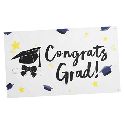 BESTYASH Graduationspartei Vorhang Grad Abschlusshintergrund Glückwunschkulisse 2022 Abschlussfeier Dekoration Absolventendekorationen Flaggenbanner Polyestertuch von BESTYASH