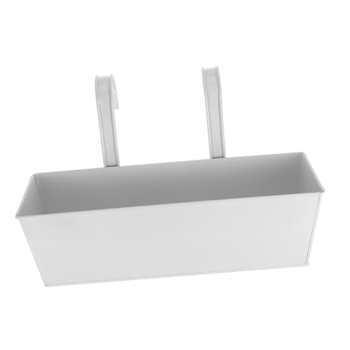 BESTYASH Großer Hängender Metall Blumentopf aus mit Haken Platzsparender Balkon und Gartenpflanzer Wetterfester Übertopf für Geländer und Zaun für Vielseitige Bepflanzung von BESTYASH