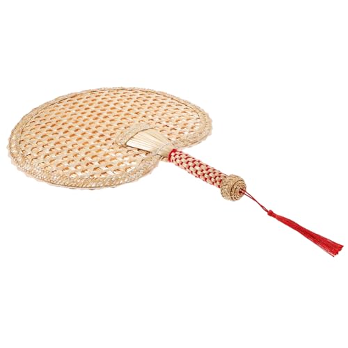 BESTYASH Handgewebter Weizenstroh handfächer Leichter Manueller Sommer handventilator Runder Chinesischer Vintage fächer mit Feiner Spitze Tragbarer Handgefertigter Kühlfächer für Garten BESTYASH Handgewebter Weizenstroh handfächer Leichter Manueller Sommer handventilator Runder Chinesischer Vintage fächer mit Feiner Spitze Tragbarer Handgefertigter Kühlfächer für Garten von BESTYASH