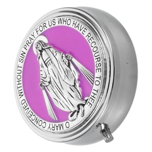 BESTYASH Hochwertige Metall Rosenkranz Aufbewahrungsbox Rundes Katholisches Schmuckkästchen für Gebetsperlen Aufbewahrung Heilige Kommunion Andenken für Religiöse Zeremonien BESTYASH Hochwertige Metall Rosenkranz Aufbewahrungsbox Rundes Katholisches Schmuckkästchen für Gebetsperlen Aufbewahrung Heilige Kommunion Andenken für Religiöse Zeremonien von BESTYASH