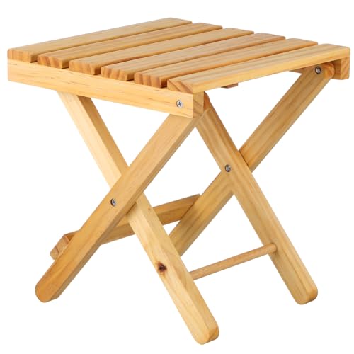 BESTYASH Holz Klapptisch Tragbar Faltbarer Beistelltisch für Picknick Strand Camping Garten und Innenräume Blumenausstellungsständer Reibungslose von BESTYASH