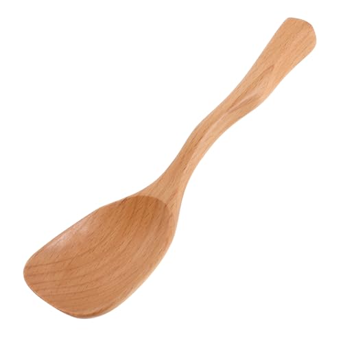BESTYASH Holz Reislöffel mit Langem Griff Vielseitiger Küchenhelfer Antihaftbeschichtet zum Servieren und Kochen von Reis Einfach zu Reinigen und Langlebig von BESTYASH