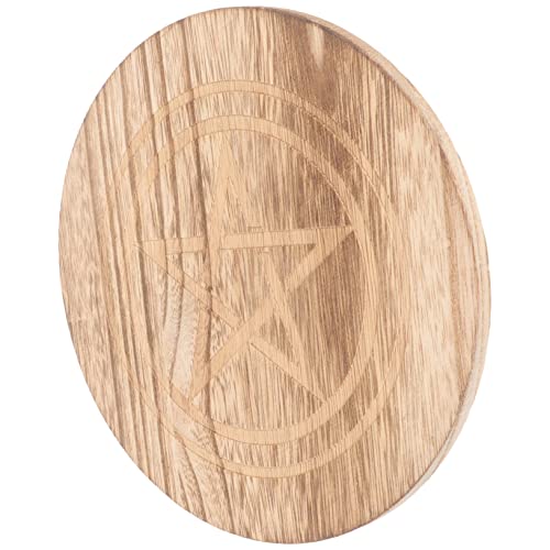 BESTYASH Holz Tablett mit Pentagramm Stabiles Vielseitiges Altar Tablett für Rituelle Opfergaben Elegantes Rundes Holztablett mit Glatter Oberfläche Sicher und Langlebig für Hausgebrauch BESTYASH Holz Tablett mit Pentagramm Stabiles Vielseitiges Altar Tablett für Rituelle Opfergaben Elegantes Rundes Holztablett mit Glatter Oberfläche Sicher und Langlebig für Hausgebrauch von BESTYASH