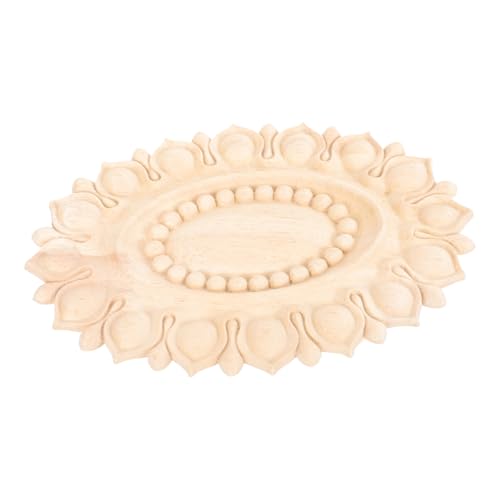 BESTYASH Holzornament Türapplikation Unlackiert Vintage Holzschnitzerei Möbel Onlay Dekoratives Aufkleber Ornament für Möbel Schränke Wände Fenster von BESTYASH