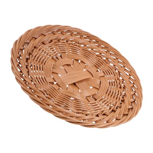 BESTYASH Imitat Rattan Körbchen Mittelgroß Geflochtenes Desktop Aufbewahrungskörbchen für Obst Snacks Gemüse Vielseitiger Brot und Gemüsekorb im Natürlichen Landhausstil BESTYASH Imitat Rattan Körbchen Mittelgroß Geflochtenes Desktop Aufbewahrungskörbchen für Obst Snacks Gemüse Vielseitiger Brot und Gemüsekorb im Natürlichen Landhausstil von BESTYASH