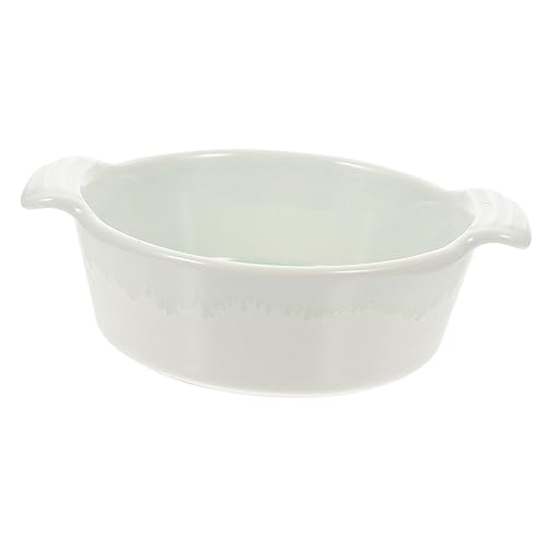 BESTYASH Keramikkuchenpfanne mit Doppelgriffen Hochwertige Backform für Käsegerichte Runde Backschale Hitzebeständig für Täglichen Gebrauch und Besondere Anlässe von BESTYASH