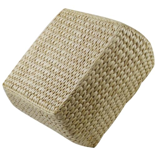 BESTYASH Kleinere Geflochtene Hocker Multifunktionale Fußablage für Eingangsbereich und Modern zum Schuhe Wechseln für Alltag von BESTYASH