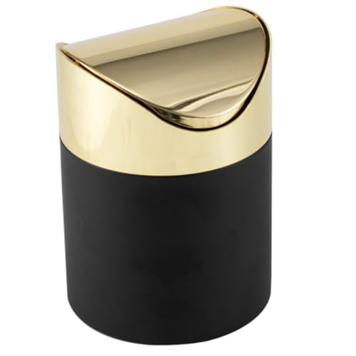 BESTYASH Kompakter Mini mülleimer aus Edelstahl mit Schwingdeckel Kleiner Desktop abfalleimer für Büro und Arbeitsplatte Rostfrei Leicht zu Reinigen Platzsparend und Langlebig Goldfarben BESTYASH Kompakter Mini mülleimer aus Edelstahl mit Schwingdeckel Kleiner Desktop abfalleimer für Büro und Arbeitsplatte Rostfrei Leicht zu Reinigen Platzsparend und Langlebig Goldfarben von BESTYASH