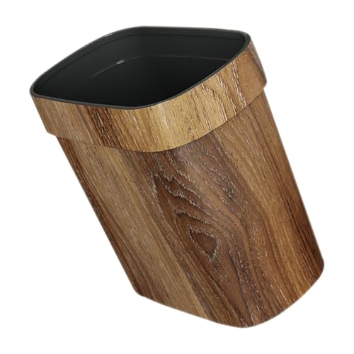 BESTYASH Küchenabfalleimer Imitation Holzmaserung für Badezimmer Wohnzimmer Küche Praktischer Mülleimer mit Großem Fassungsvermögen und Modernem Design von BESTYASH