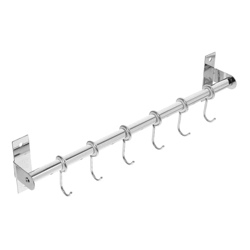 BESTYASH Küchenhaken mit Haken Multifunktionale Wandhalterung für Handtücher Utensilien und Kleidung Kein Bohren Erforderlich zu Installieren Silber BESTYASH Küchenhaken mit Haken Multifunktionale Wandhalterung für Handtücher Utensilien und Kleidung Kein Bohren Erforderlich zu Installieren Silber von BESTYASH