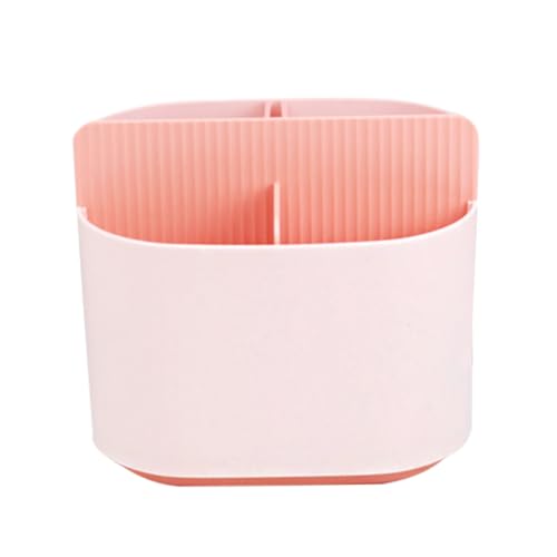 BESTYASH Küchenutensilienhalter mit Ablauflöchern Hygienischer Besteck und Essstäbchenhalter aus Langlebigem und Belüftet mit Auffangschale Organizer für Küchenutensilien Rosa von BESTYASH