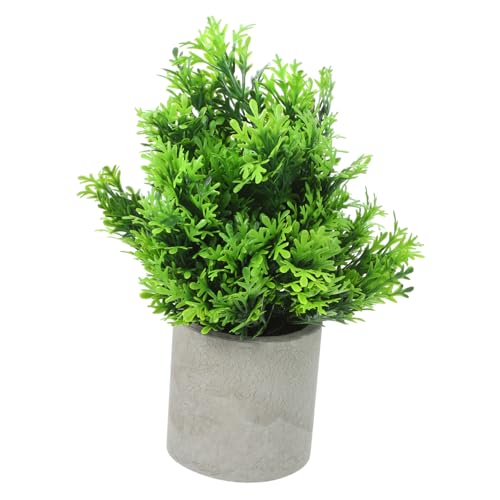 BESTYASH Künstlicher Bonsai mit Topf Lebensechte Künstliche Pflanze für Büro und Wohnraumdekoration Pflegefreie Grüne Zimmerpflanze für Schreibtisch und Regale Retro Stil von BESTYASH