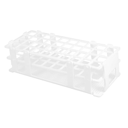 BESTYASH Labor Kunststoff Reagenzglasgestell mit Löchern Abnehmbar und Platzsparend Multifunktionaler Testrohrhalter für Röhren für Laborproben und Zentrifugenröhrchen von BESTYASH