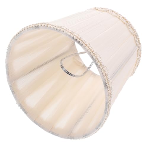 BESTYASH Lampenschirm aus Stoff Einfacher Stil Ersatz für Tischlampe und Pendelleuchte Leichter Haushalt Lampenschirm Praktische Installation Wohnliche Atmosphäre Cremefarben von BESTYASH