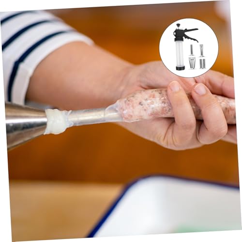 BESTYASH Manueller Wurstfüller aus Edelstahl Einfach zu Bedienender Wurstfüller mit Ergonomischem Griff Glatter Oberfläche ohne Grate Vielseitig für Wurstherstellung zu Hause Küchenutensil BESTYASH Manueller Wurstfüller aus Edelstahl Einfach zu Bedienender Wurstfüller mit Ergonomischem Griff Glatter Oberfläche ohne Grate Vielseitig für Wurstherstellung zu Hause Küchenutensil von BESTYASH