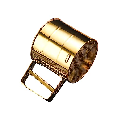 BESTYASH Mehlsieb Handheld mit Goldenem Finish Multisieb für Puderzucker und Backzutaten für Kuchen Kekse und Brot Leicht zu Reinigen Lagern BESTYASH Mehlsieb Handheld mit Goldenem Finish Multisieb für Puderzucker und Backzutaten für Kuchen Kekse und Brot Leicht zu Reinigen Lagern von BESTYASH