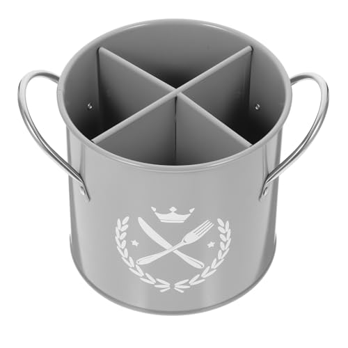 BESTYASH Metall Besteckhalter mit Abflussfunktion Küchenutensilien Organizer für Gabeln Löffel Essstäbchen Kompakter Besteckkorb zur Tisch Küchenspüleordnung Modernes Design in Metallgrau BESTYASH Metall Besteckhalter mit Abflussfunktion Küchenutensilien Organizer für Gabeln Löffel Essstäbchen Kompakter Besteckkorb zur Tisch Küchenspüleordnung Modernes Design in Metallgrau von BESTYASH