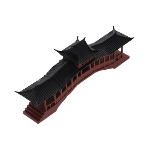 BESTYASH Mini Pavillon Aquarium Dekoration Fischbecken Ornament Resin Statue Kleiner Gartentempel für Bonsai Balkon Garten von BESTYASH