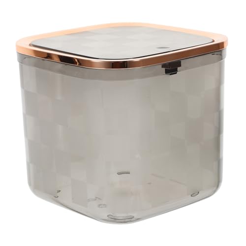 BESTYASH Moderner Transparenter Desktop Mülleimer mit Automatischem Druckdeckel Tragbarer Tischabfalleimer mit Rutsch Boden Kompakter Abfallbehälter für Büro Schlafzimmer Schminktisch BESTYASH Moderner Transparenter Desktop Mülleimer mit Automatischem Druckdeckel Tragbarer Tischabfalleimer mit Rutsch Boden Kompakter Abfallbehälter für Büro Schlafzimmer Schminktisch von BESTYASH