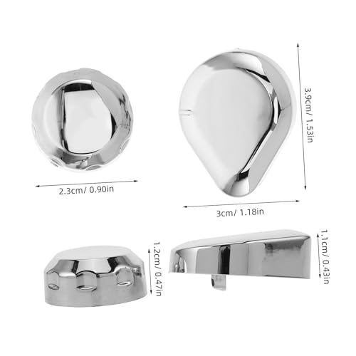 BESTYASH Motorrad Audio Einstellknöpfe Start Stop Button Cover für Motorrad Dekorative Schnell zu Installierende Sound System Steuerknöpfe mit Poliertem Finish von BESTYASH