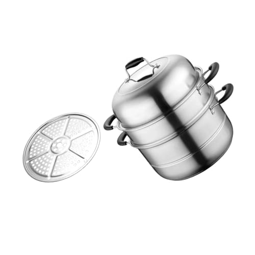BESTYASH Multifunktionaler Dampfgarer aus Lagiger Damp Topf mit Dampfscheiben für Schnelles und Energiesparendes Kochen Kompatibel mit Gas und Elektroherden BESTYASH Multifunktionaler Dampfgarer aus Lagiger Damp Topf mit Dampfscheiben für Schnelles und Energiesparendes Kochen Kompatibel mit Gas und Elektroherden von BESTYASH
