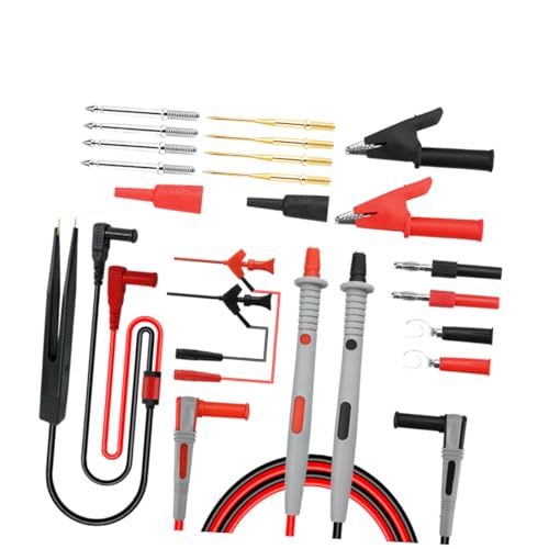 BESTYASH Multimeter Prüfleitungssatz mit Elektrischen Krokodilklemmen und Testsonden Vielseitiges Messkabel set für Kfz Autobatterie und Elektrische Anwendungen BESTYASH Multimeter Prüfleitungssatz mit Elektrischen Krokodilklemmen und Testsonden Vielseitiges Messkabel set für Kfz Autobatterie und Elektrische Anwendungen von BESTYASH