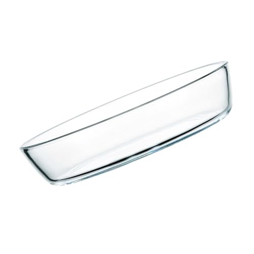 BESTYASH Ovaler Glas Back Servierteller Mikrowellengeeignet Hitzebeständig Spülmaschinenfest Transparente Auflaufform für Ofen Kühlschrank und Tisch von BESTYASH