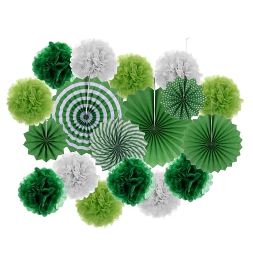 BESTYASH Papierfächer Blumen Hängend Party Deko Papierblumen Aufhängen Geburtstagsdeko Hochzeit Shower Festival Innenbereich Dekoration Fotohintergrund von BESTYASH