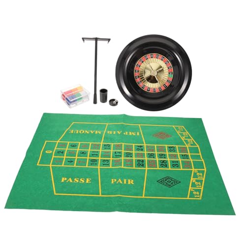 BESTYASH Poker Wheel Partyspiel mit Tischdecke und Chips Kreatives Drehbares Glücksspiel für Geburtstag Bar und Firmenfeier Kompakt und Tragbar für Zuhause und Freizeitspaß von BESTYASH