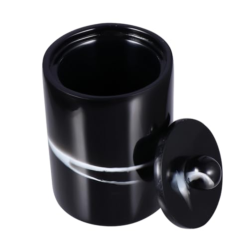 BESTYASH Portabler Zahnstocherspender aus Hochwertigem Resin Zylindrische Aufbewahrungsbox für Wattestäbchen und Zahnstocher Einsetzbar für Küche Bad und Gastronomie Modernes Schwarzes BESTYASH Portabler Zahnstocherspender aus Hochwertigem Resin Zylindrische Aufbewahrungsbox für Wattestäbchen und Zahnstocher Einsetzbar für Küche Bad und Gastronomie Modernes Schwarzes von BESTYASH