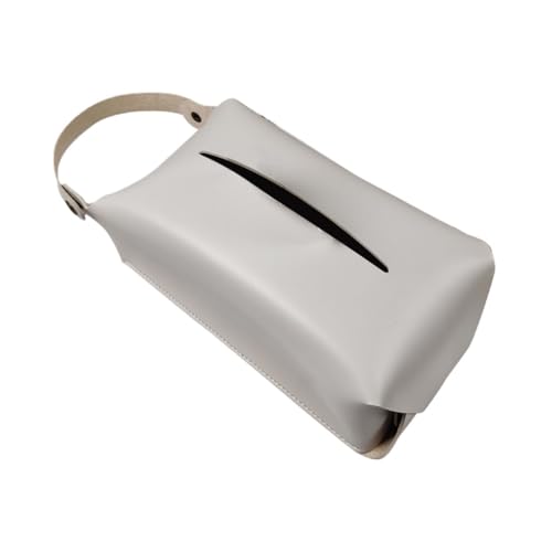 BESTYASH Praktische Tissue Box Serviettenbox Flach Design Staubschutz für Zuhause Bad Büro Weiß von BESTYASH