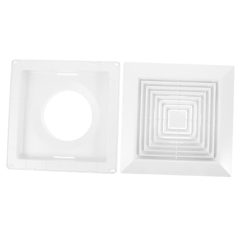 BESTYASH Quadratischer Lüftungsgitter mit Federverschluss Badezimmer Deckenventilator Abdeckung Wandmontage Luftauslass Diffusor für Gleichmäßige Luftverteilung und Einfache Installation von BESTYASH