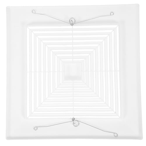 BESTYASH Quadratisches Badezimmer Deckenventilator Federbelastete Lüftungsabdeckung für Abluftventil Stabile Minimalistische Weiße Abdeckung Einfache Diy-installation für Innenräume von BESTYASH