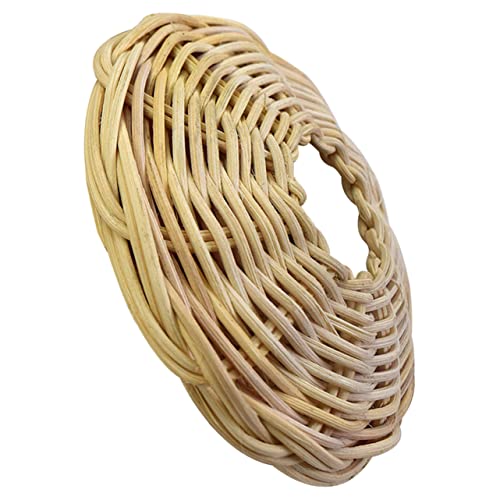 BESTYASH Rattan Lampenschirm Pendelleuchte Vintage Handgewebter Lampenabdeckung für Restaurant Hotel Wohnzimmer Esszimmer Gemütliche Leicht und Praktisch Beige von BESTYASH